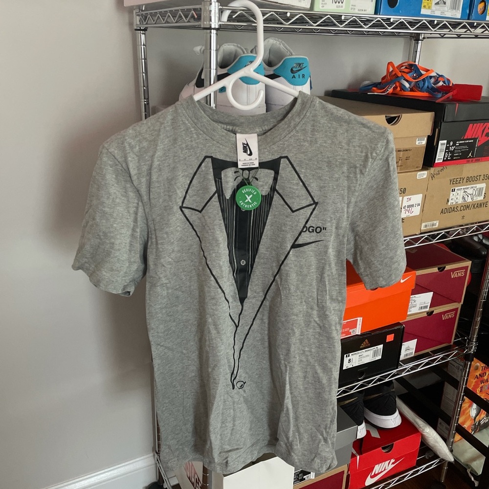Off white NRG ash gray tee size small